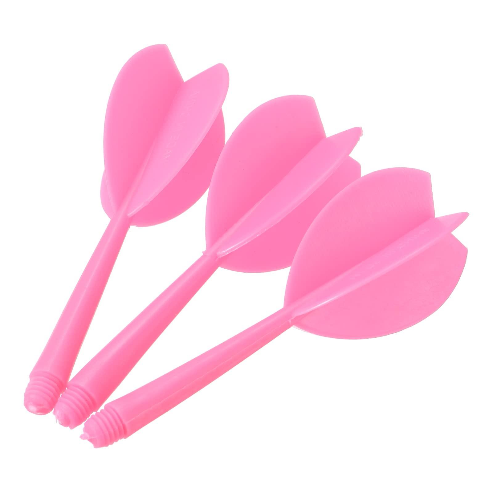 PATIKIL PATIKIL Integrated Dart Shaft & Flights, 3 Pack Lightweight Plastic Dart Flight Set, Pink