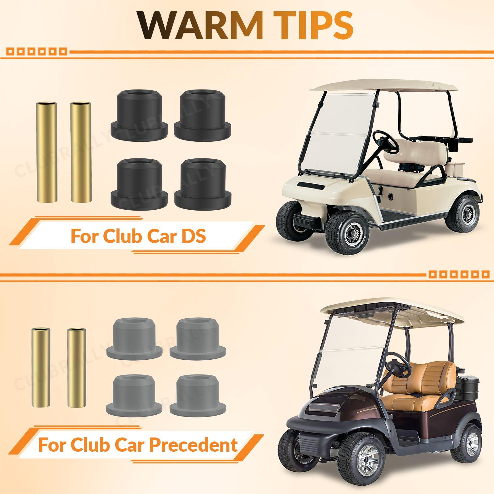 CLUBRALLY CLUBRALLY Club Car Golf Cart Front Leaf Springs with Bushing and Sleeve Kit for Club Car DS & Precedent Golf Carts 1012030 103628801