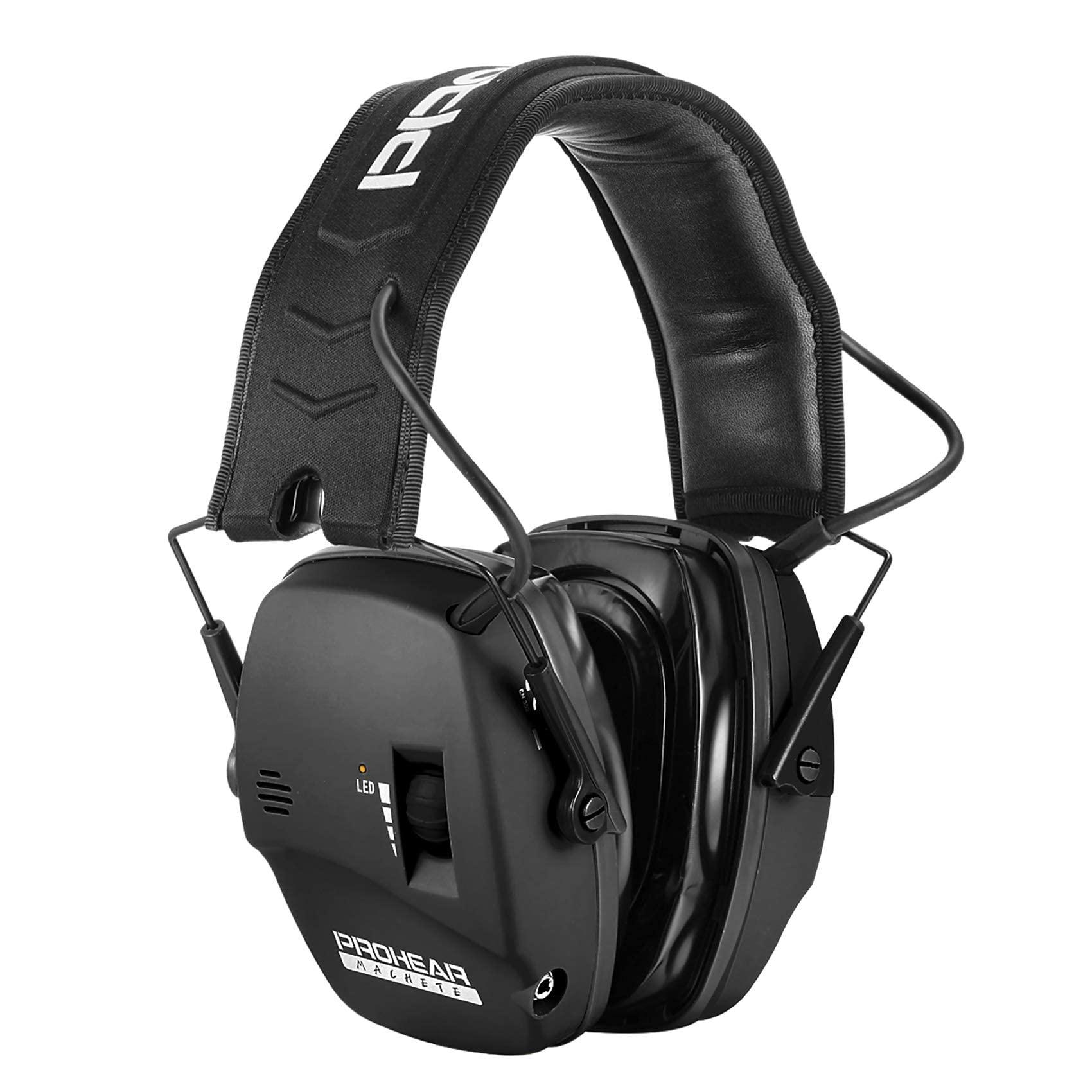 PROHEAR PROHEAR Digital Electronic Shooting Ear Protection Muffs with GEP02 Gel Ear Pads, Hunting Sound Amplification Earmuffs, NRR 23dB Low Profile Hearing Protection for Gun Range - Black