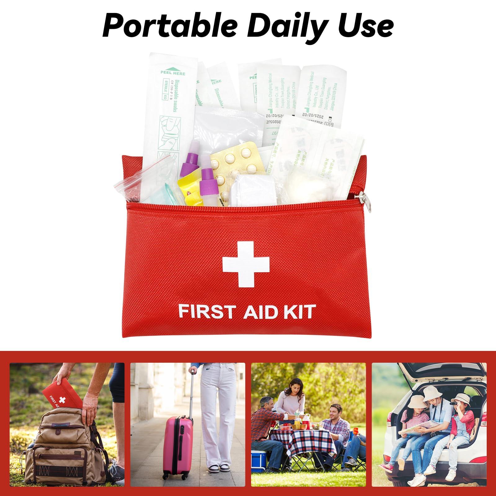 Faylapa Faylapa 6 Pack Mini Empty First Aid Bag, Travel Essentials Medical Pouch 7.87x5.51 inches Bag for Travel, Home, Office, Vehicle, Camping, Outdoor (Bag Only)