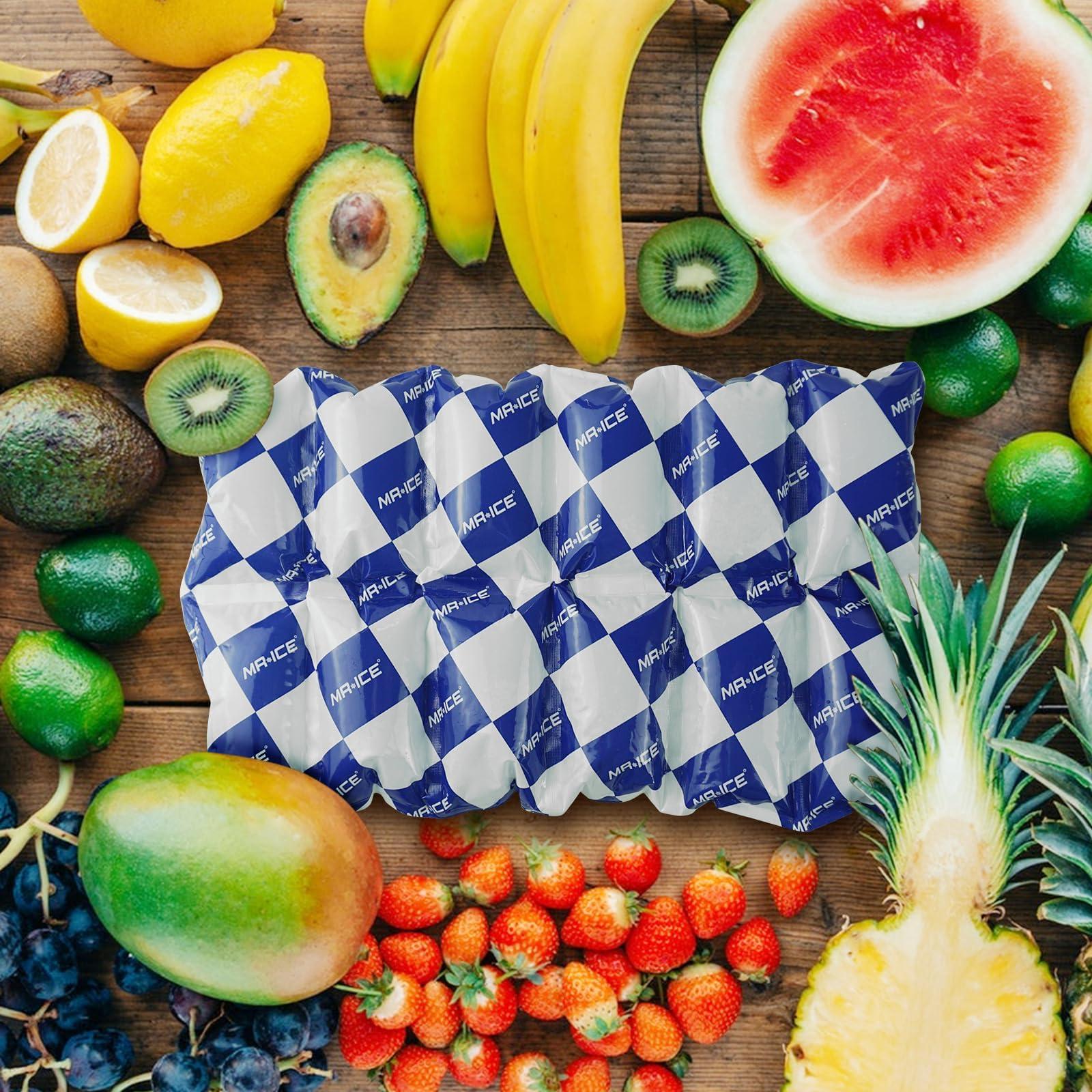 MR.ICE Dry Ice Packs for Shipping Frozen Food, Reusable Shipping Ice Packs Freezer Ice Packs for Coolers, Flexible Gel Packs for Mailing, Cold Pack for Shipping Food, 7"x13" 6 Sheets