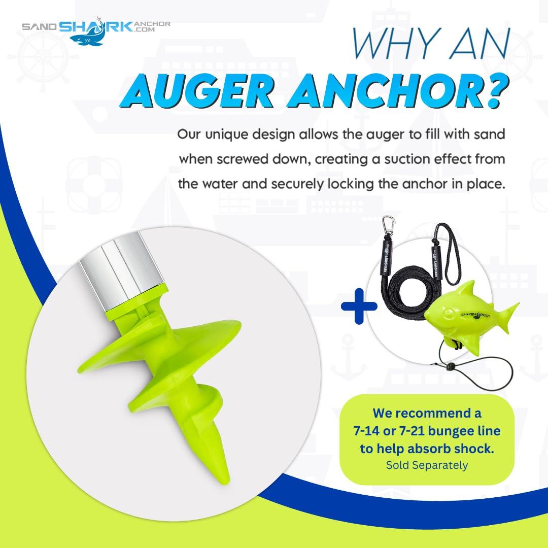 SAND SHARK SANDSHARKANCHOR.COM SandShark Supersport 2.0 Boat Anchor - Shallow Water Anchor Pole - Great Jet Ski Anchor, PWC Anchor, Pontoon Boat Accessories for Beach and Sandbar - Adjusts 29\"-48\" w/Case