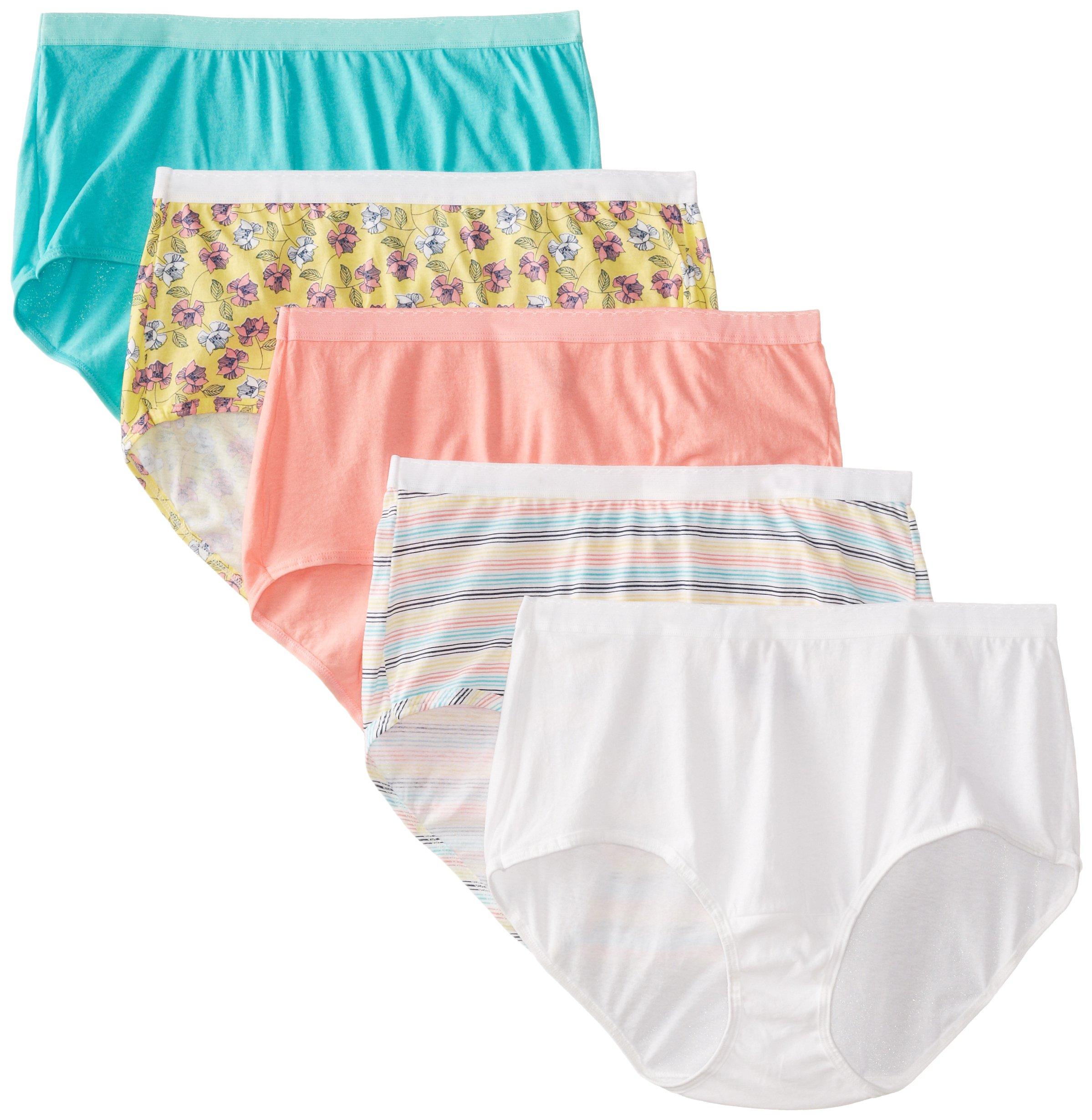 Fruit of the Loom Fruit of the Loom Women's100% Cotton 6-Pack Briefs Ladys Underwear Panties - 7