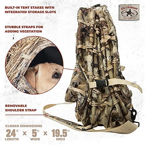 Rig Em Right Rig\'Em RIght Waterfowl Field Bully Bird Hunting Dog Blind - Ultra Quick Setup with no Pins, Hinges or Poles (Gore Optifade Marsh Camo)