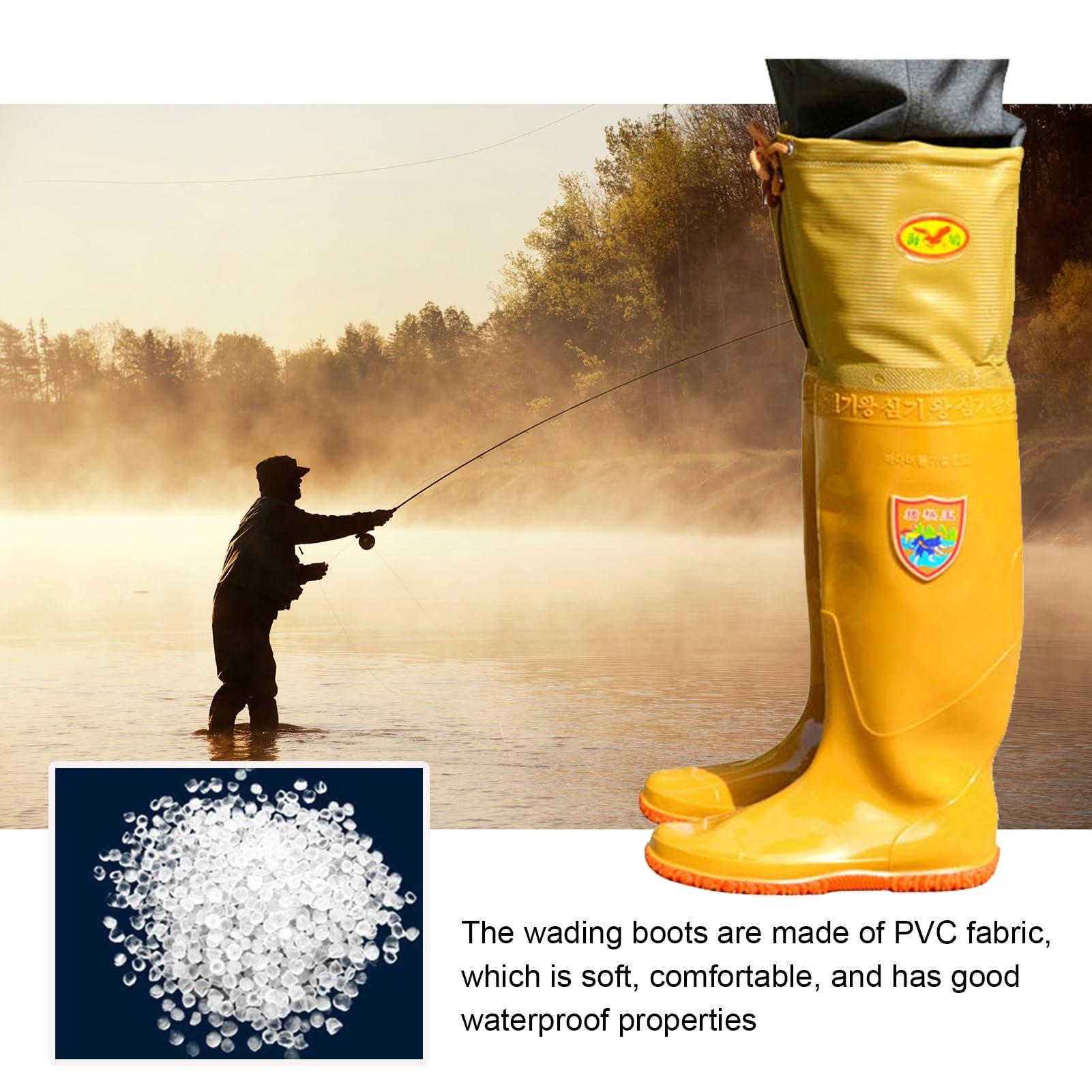 JCWGLY JCWGLY Outdoor Hip Waders Boots for Men Women Waterproof Wading Hip Boots Rain Boots for Fishing Hunting Lightweight Non-Slip(8)