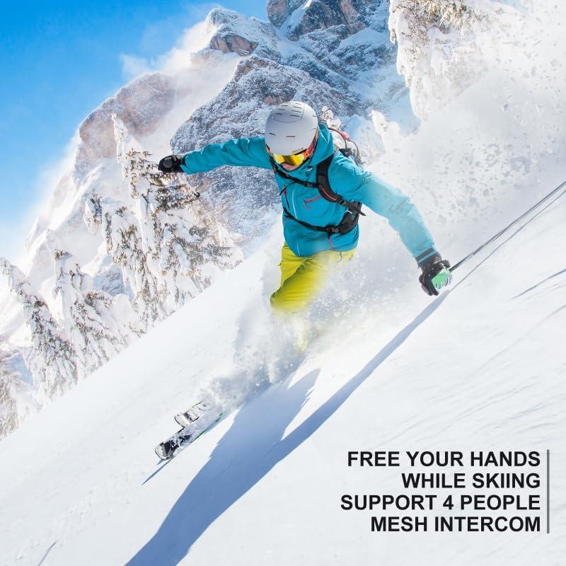 Bolizma Bolizma S2 Professional Intercom System, Ideal for Ski/Snowboard/Cycling, for Any Ready Ski/Snowboard Helmet, Hands-Free Control, Waterproof, HiFi Quality, Noise Reduction