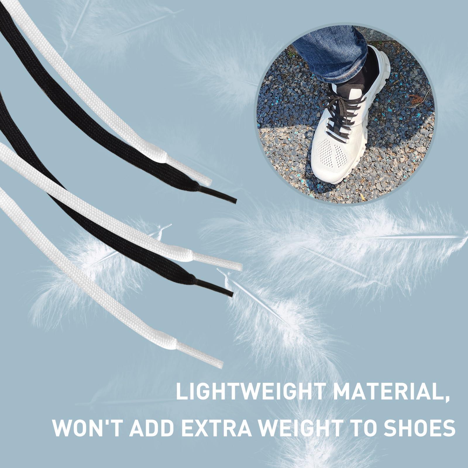 NDTEZUGT NDTEZUGT 1/4"(6mm) Flat Thin Shoe Laces, Original Athletic Shoelaces Shoe Strings Replacement Laces for Sneakers (Blue, 54''/140cm)