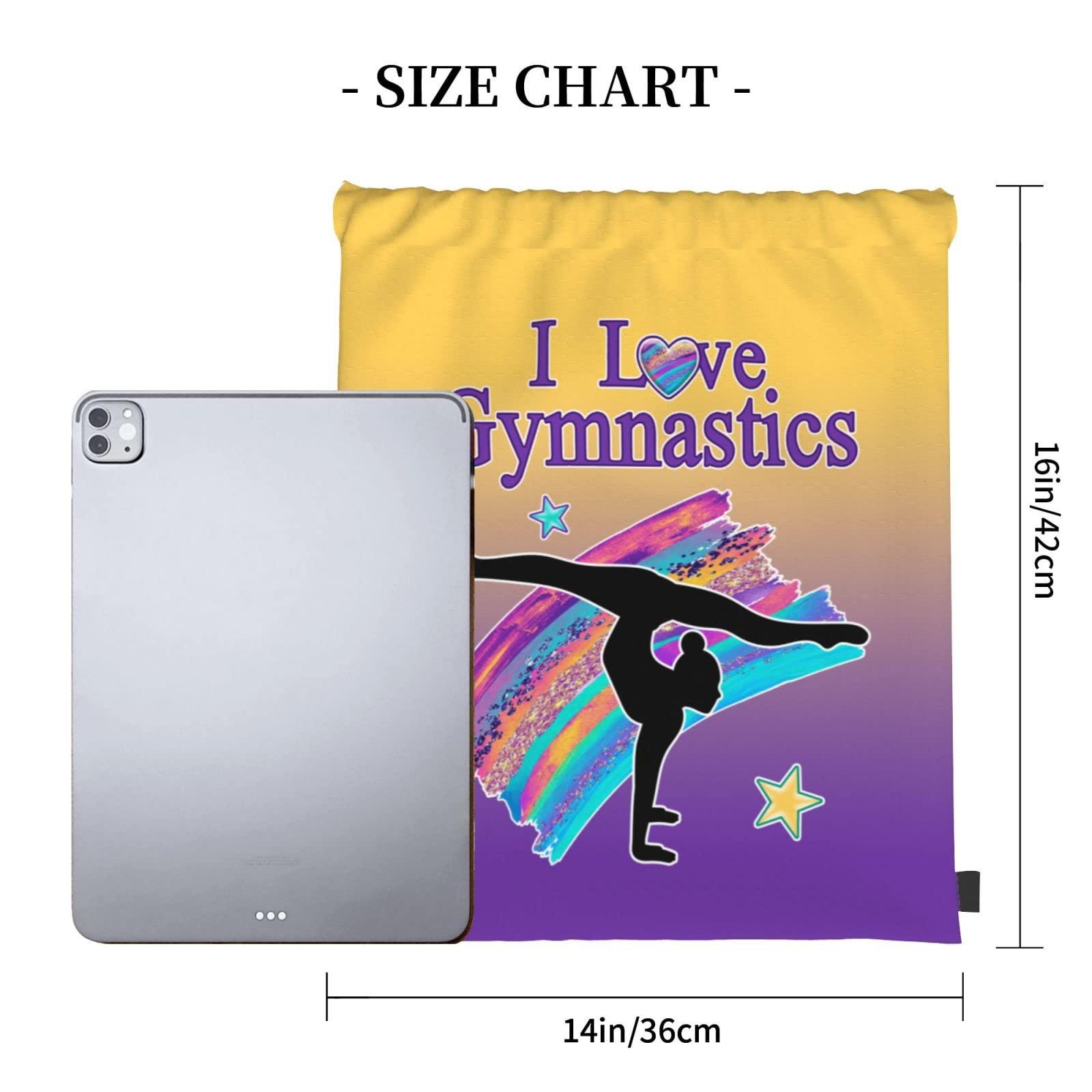 LULYKINI LULYKINI Gymnastics Drawstring Bags For Women Gymnast Drawstring Backpack Water Resistant String Bag Sports Gym Bag
