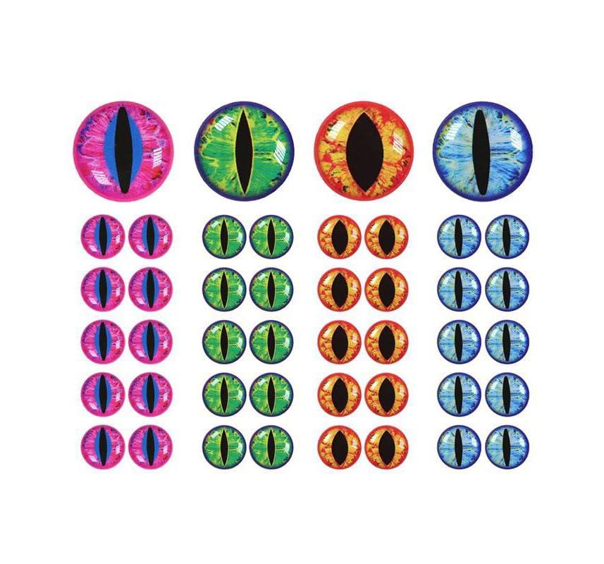 KTGCOZS KTGCOZS Pack of 200 Fishing Lure Eyes 3mm-12mm 5D Holographic Eyes Fly Tying Jig Craft (12mm 200pcs)