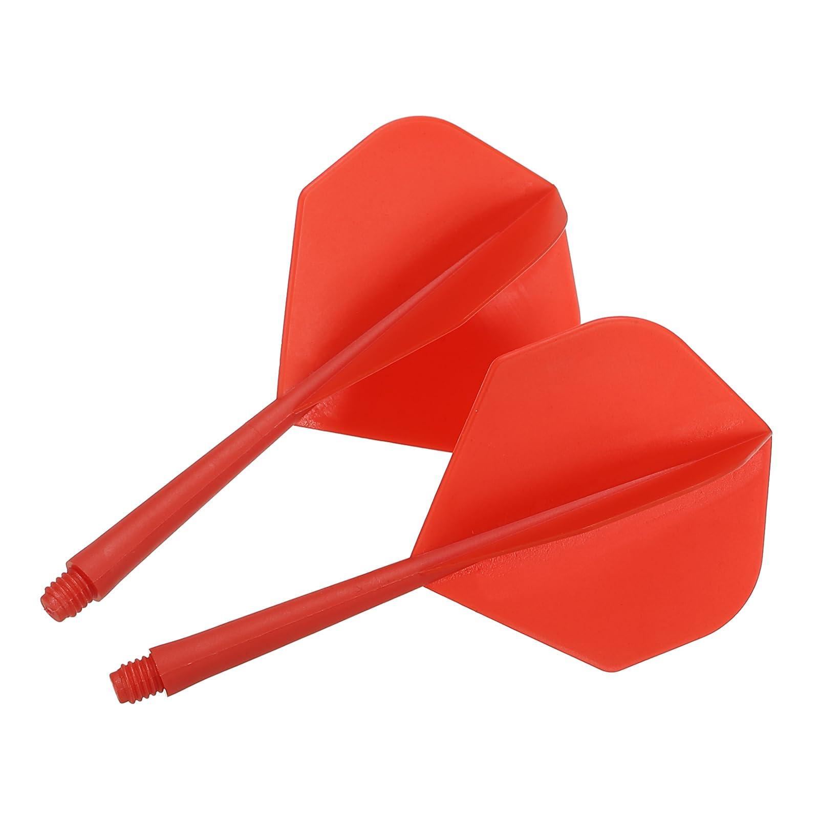 PATIKIL PATIKIL Integrated Dart Shaft and Flights, 6 Pack 2BA Lightweight Plastic Dart Flight Accessory Standard Shape, Red