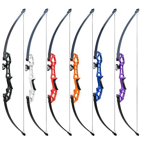 D&Q D&Q Archery 50\" Takedown Bow and Arrows Set for Adults 30lb 40lb Metal Riser Right Hand Longbow Kit for Beginner to Intermediate Hunting Target (30LB, Orange)