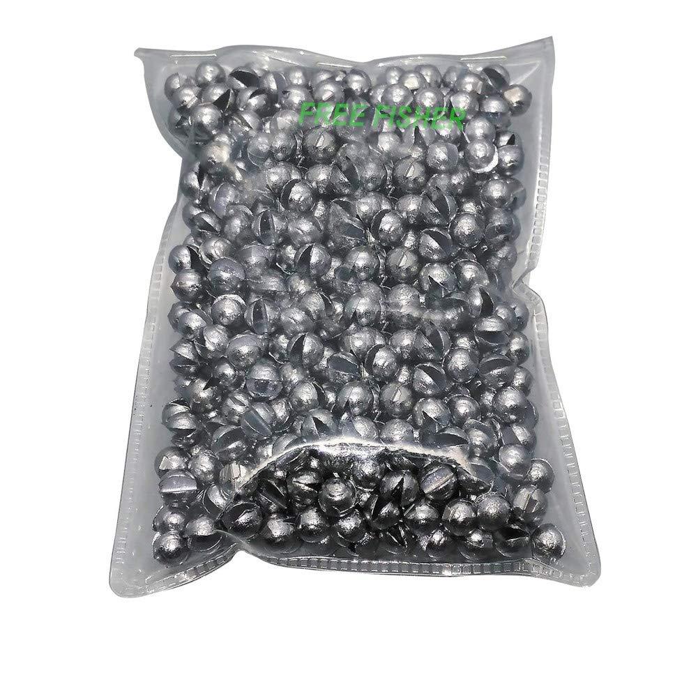 FREE FISHER FREE FISHER Split Shot Fishing Weights,500Pcs Lead Sinking Fishing Weights Sinkers,Fishing Sinkers and Weights (0.05oz)