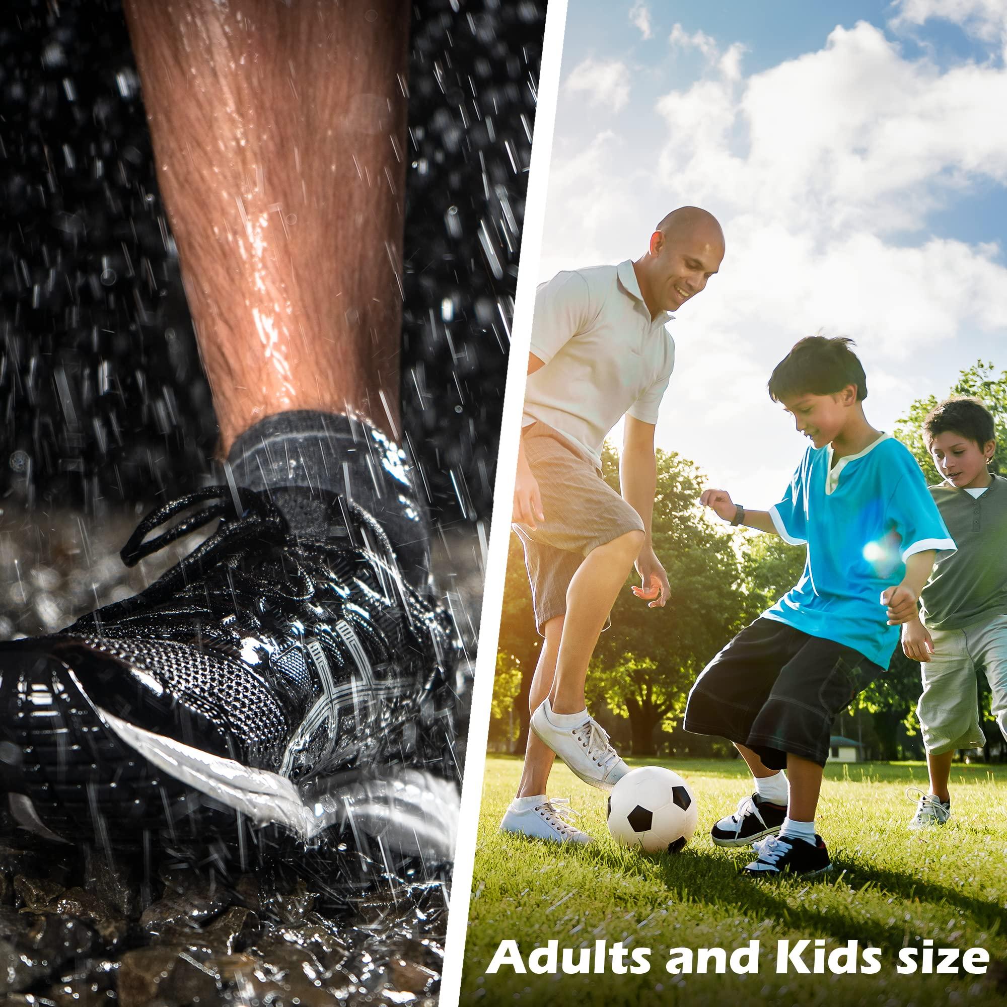 DRYMILE DRYMILE Active Waterproof Socks, Breathable Cushioned Running, Hiking, Winter Waterproof Socks for Men & Women - Ankle (Small, White/Blue)