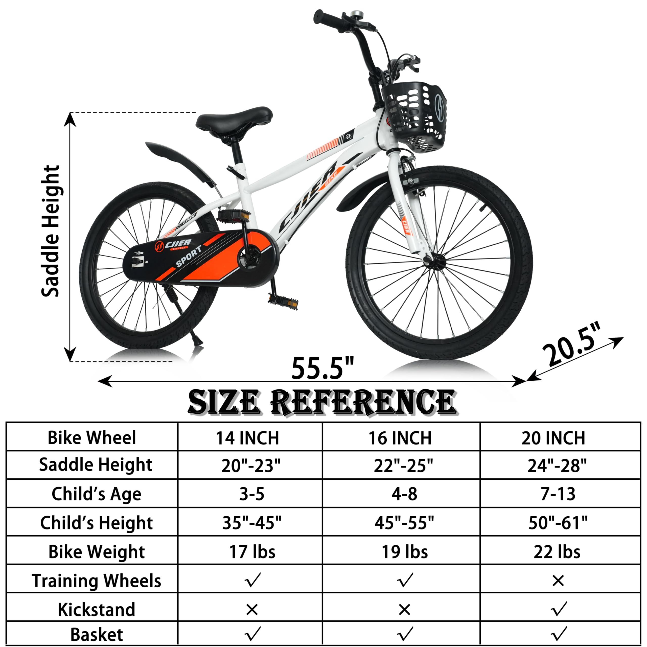 DEYGIA DEYGIA Kids Bike, 20 Inch Bike with Kickstand for Boys and Girls Ages 10-12 Years, Sports Kids\' Bicycles for Kids, Bicycle for Kids, Easy Assembly - White