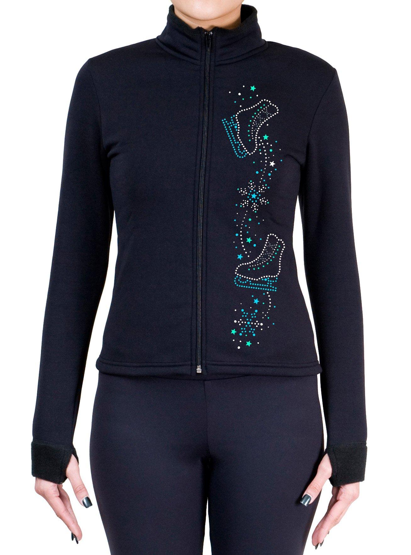 NY2 SPORTSWEAR NY2 SPORTSWEAR Figure Skating Polartec Polar Fleece Jacket with Spangles JS108 - Child Sizes - (Child Medium)