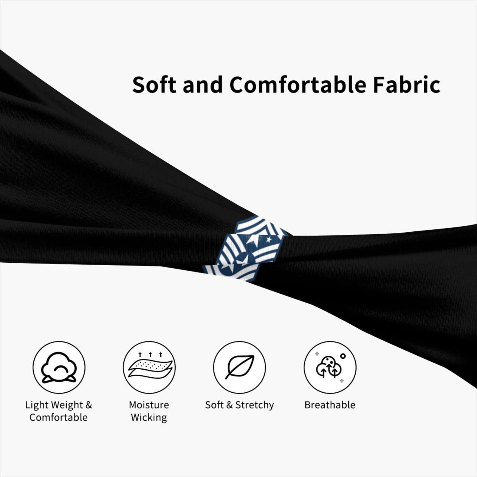 SIYTUAU Ussf Seasf Headbands for Women Men Breathable Sports Headband Outdoor Interior Sports Wicking Hair Ties Leisure Hair Bands