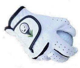 Tot Jocks Tot Jocks - White Golf Glove for Kids, Smiling Golf Ball, Junior Golf Gloves with Superior Grip and Comfortable Fit for Kids Ages 2 to 3, XX-Small Right Hand (Left Handed Kids)