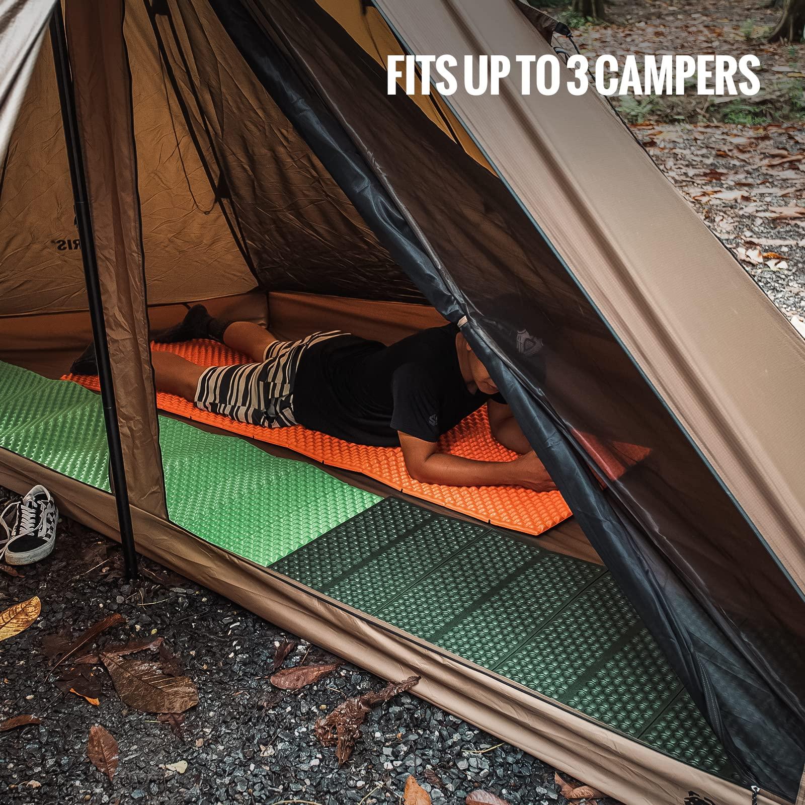 OneTigris OneTigris Rock Fortress Hot Tent with Stove Jack, 4 Season, 4-6 Person Tipi Tent, Family Tent for Camping Backpacking Hunting Fishing Waterproof Wind-Proof (Half Inner Tent)