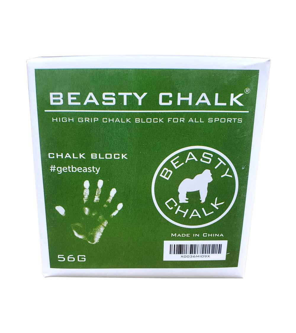 Beasty Chalk Beasty Chalk Gym Chalk Block 2 oz (1-Pack) High-Grip Chalk for Gymnastics, Rock Climbing, Weightlifting, Pull-Ups, Deadlifts, Kettlebells, Pole Fitness & More