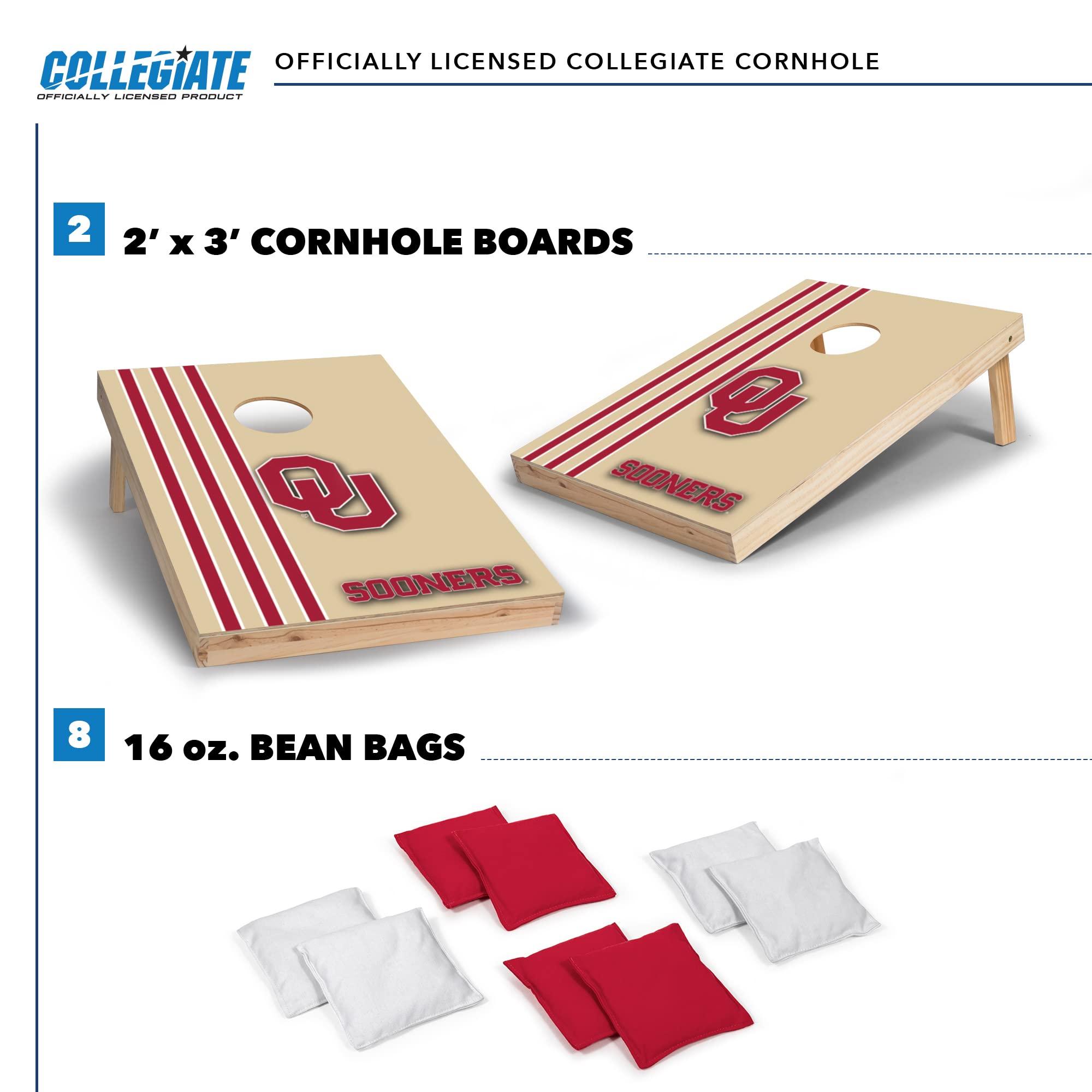Wild Sports Wild Sports 2' x 3' Set with Direct Print HD Team Graphics Great Gift for Any NCAA Fan! Bean Bag Toss Family Outdoor Games Oklahoma Sooners