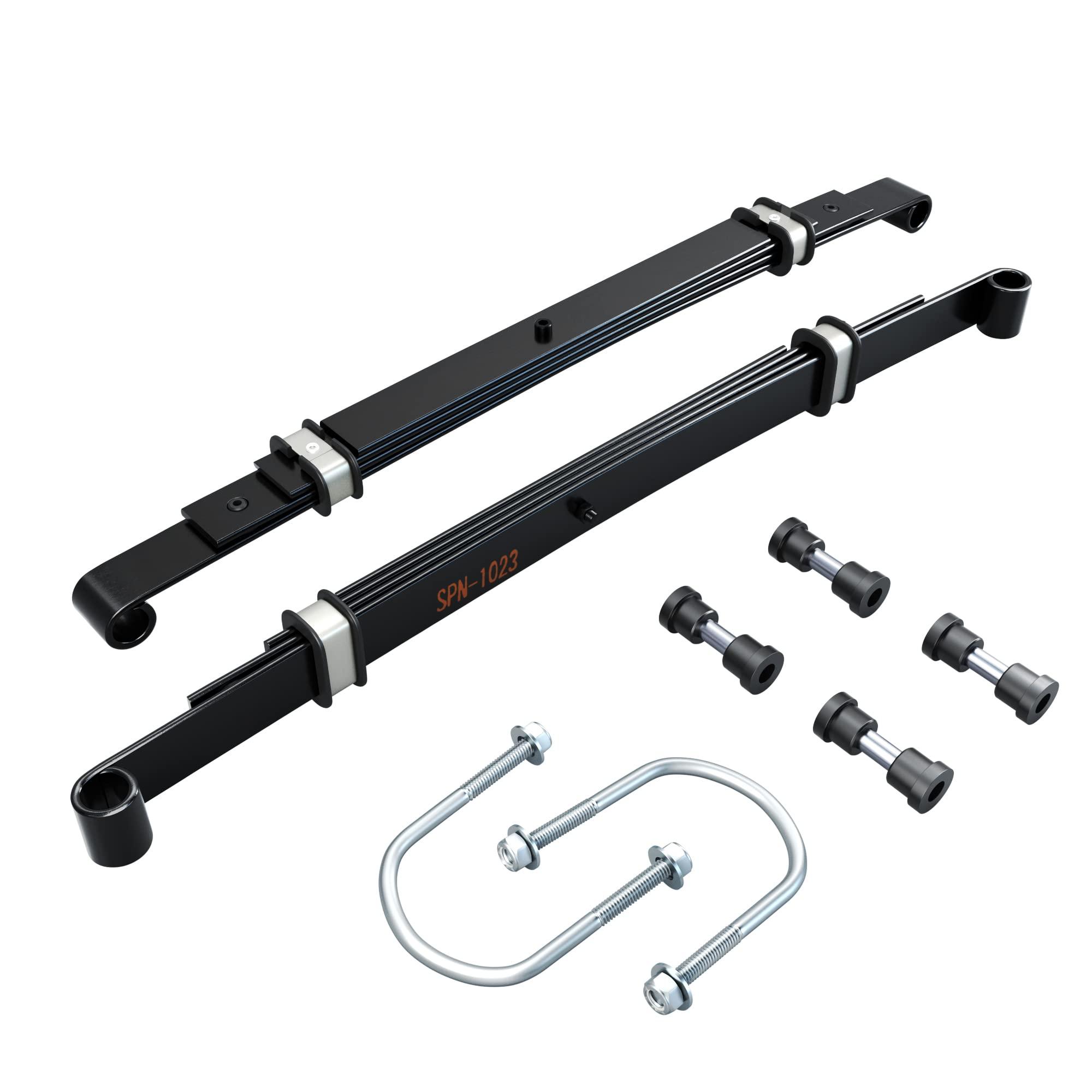 10L0L 10L0L 4 Leaf Club Car Precedent Heavy Duty Rear Leaf Spring Kit for Precedent Gas & Electric 2004-Up OEM 102509301,102513001, with U Bolt and Bushings & Sleeves