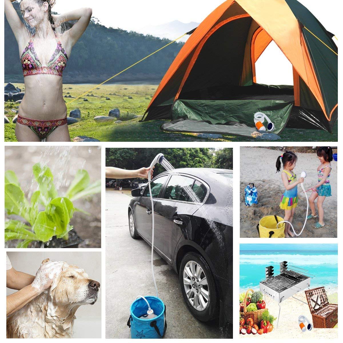 Iron Hammer Iron Hammer Portable Shower Camp Shower Rechargeable Shower high Capacity 4800mAh Camping Shower pet Shower Model:ES01