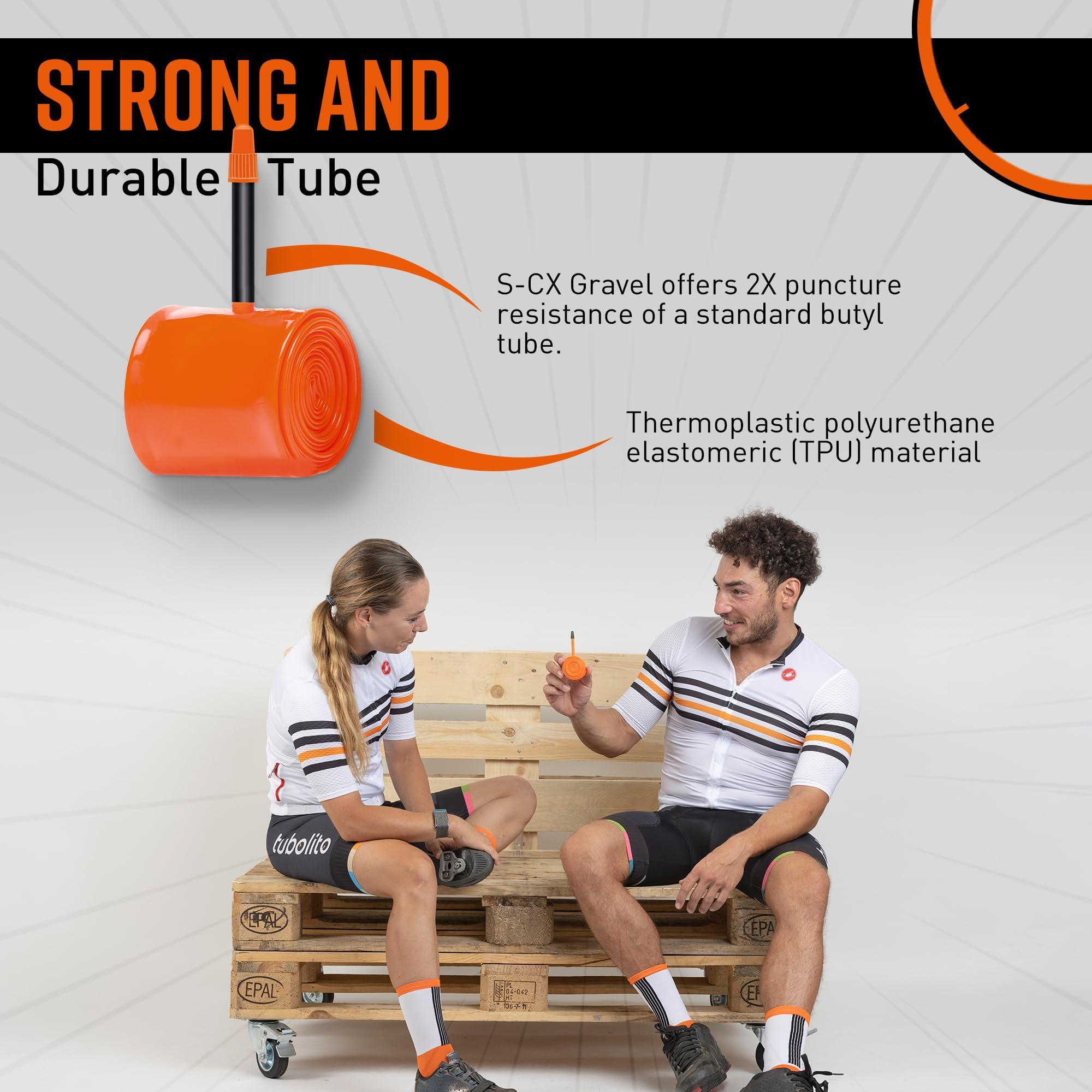 Tubolito Tubolito S-Tubo CX/Gravel-All TPU Inner Tube 700C x 30-47mm, 32-50mm, 60mm Presta Valve | Lightest Bike Tubes Worldwide | Specifically Designed (700c x 32-50mm, 60 mm Black Presta)