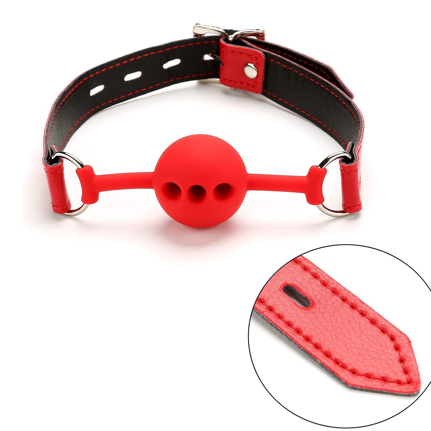 EXREIZST EXREIZST Adjustable Expandable Black Spreader Bar with Red Leather Straps Sports Exercise Training System Set Kit