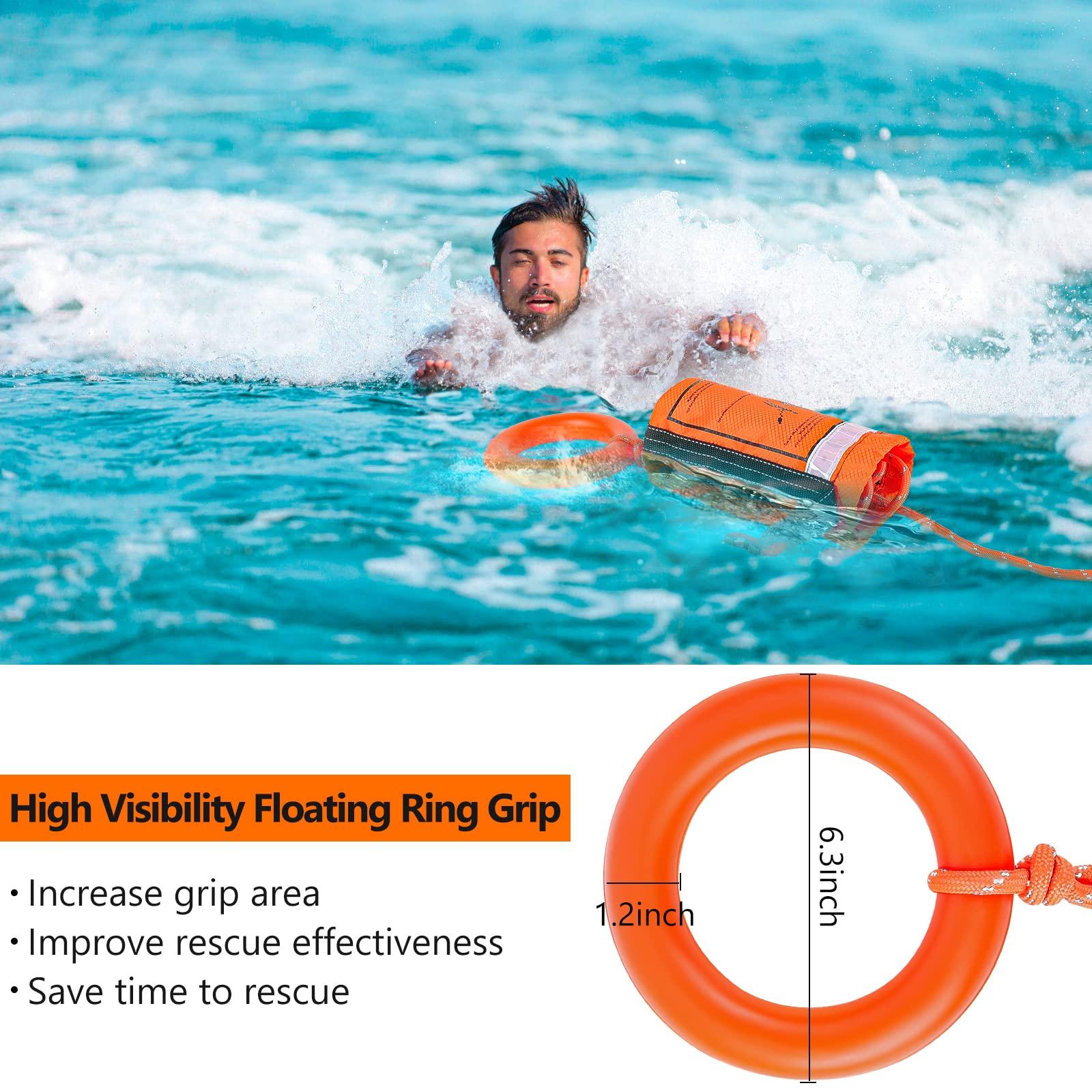 NTR NTR Water Rescue Throw Bag with 50 Feet of Rope in 3/10 Inch Tensile Strength Rated to 1844lbs, Throwable Device for Kayaking and Rafting, Safety Equipment for Raft and Boat