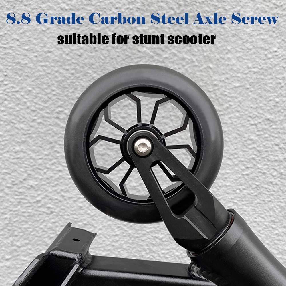 OTFAITP OTFAITP M8 8mm x 28mm-86mm 8.8 Grade Carbon Steel Axle Allen Screw Bolt Set for Front Rear 2 3 4 Wheel Stunt Scooter Dash Teen/Adult Kick Scooter-800+lb Capacity (62mm)