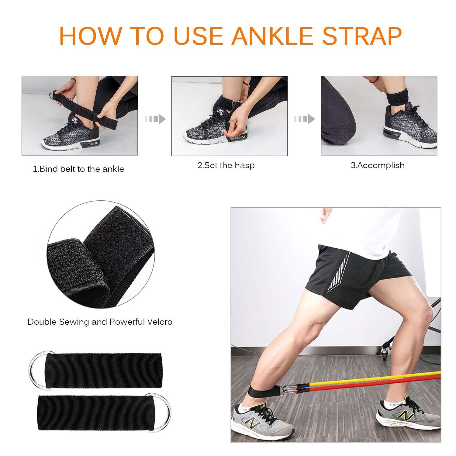 himaly Resistance Bands Set, himaly Exercise Bands Workout Bands with Handles, Door Anchor, Carry Bag, Legs Ankle Straps for Strength Training, Exercise Bands Set for Home Gym Outdoor