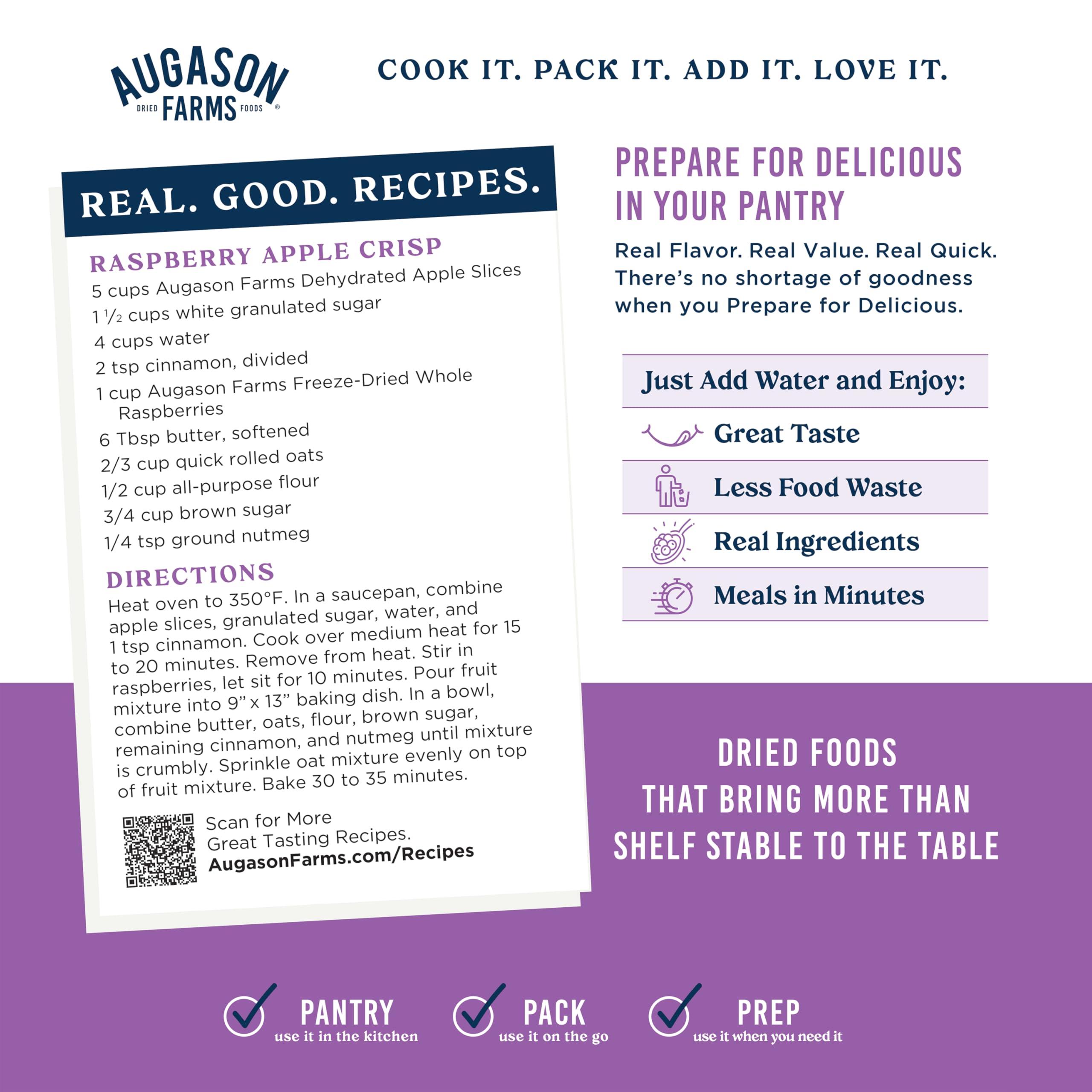 Augason Farms Augason Farms Freeze Dried Whole Raspberries Can, Emergency Food Supply, Everyday Meals, 23 Servings