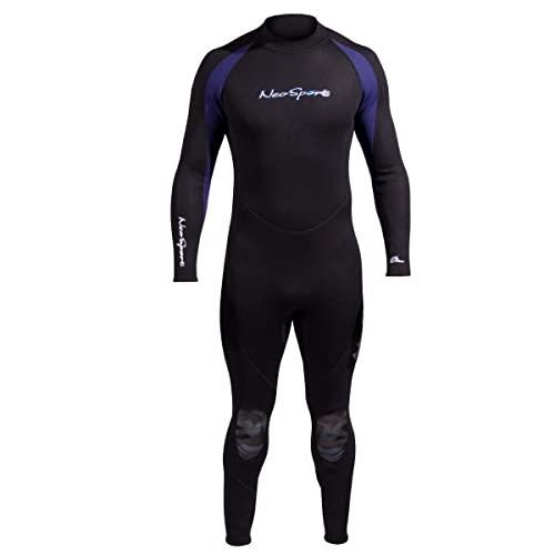Neo-Sport NeoSport 7/5mm Men\'s Jumpsuits Scuba Wetsuit-Black/Blue-Medium