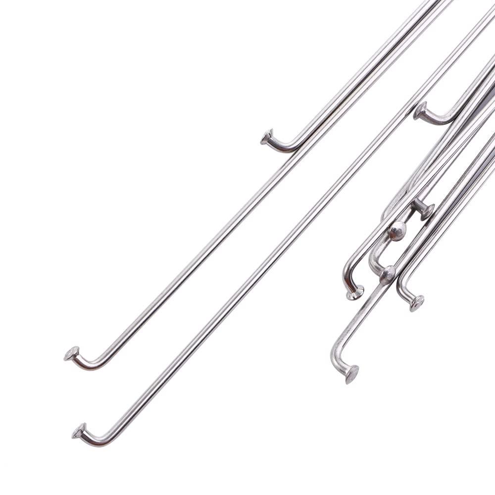 Vctitil Vctitil 10 Pcs 245mm-305mm 14G Bicycle Spokes Stainless Steel Spokes and Nipples Bike Spokes for Mountain Bike Road Bike Electric Bike 700C Wheels(278MM)