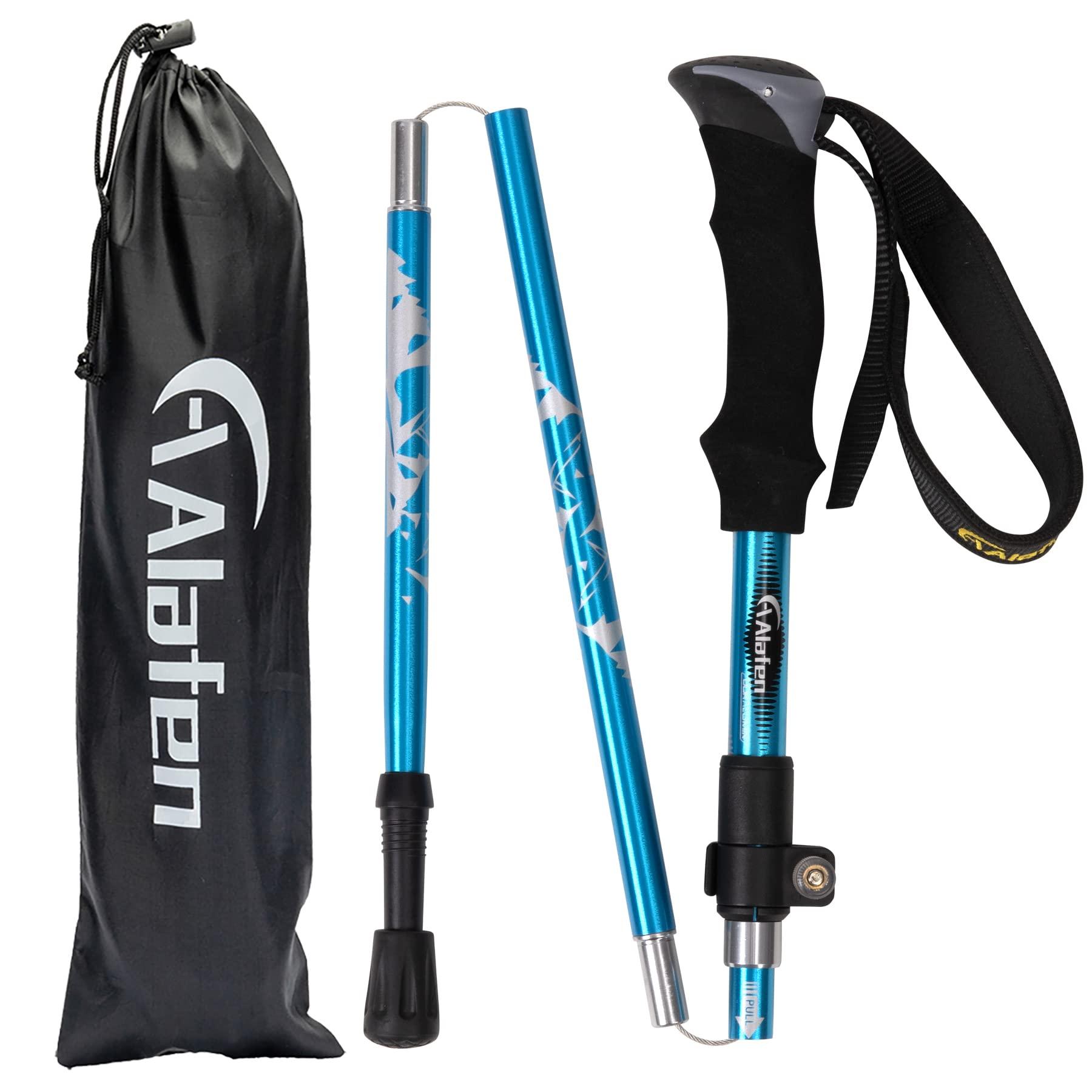 A ALAFEN A ALAFEN Walking Stick - Collapsible Trekking Pole for Men and Women,7075 Aluminum Hiking Stick for Seniors