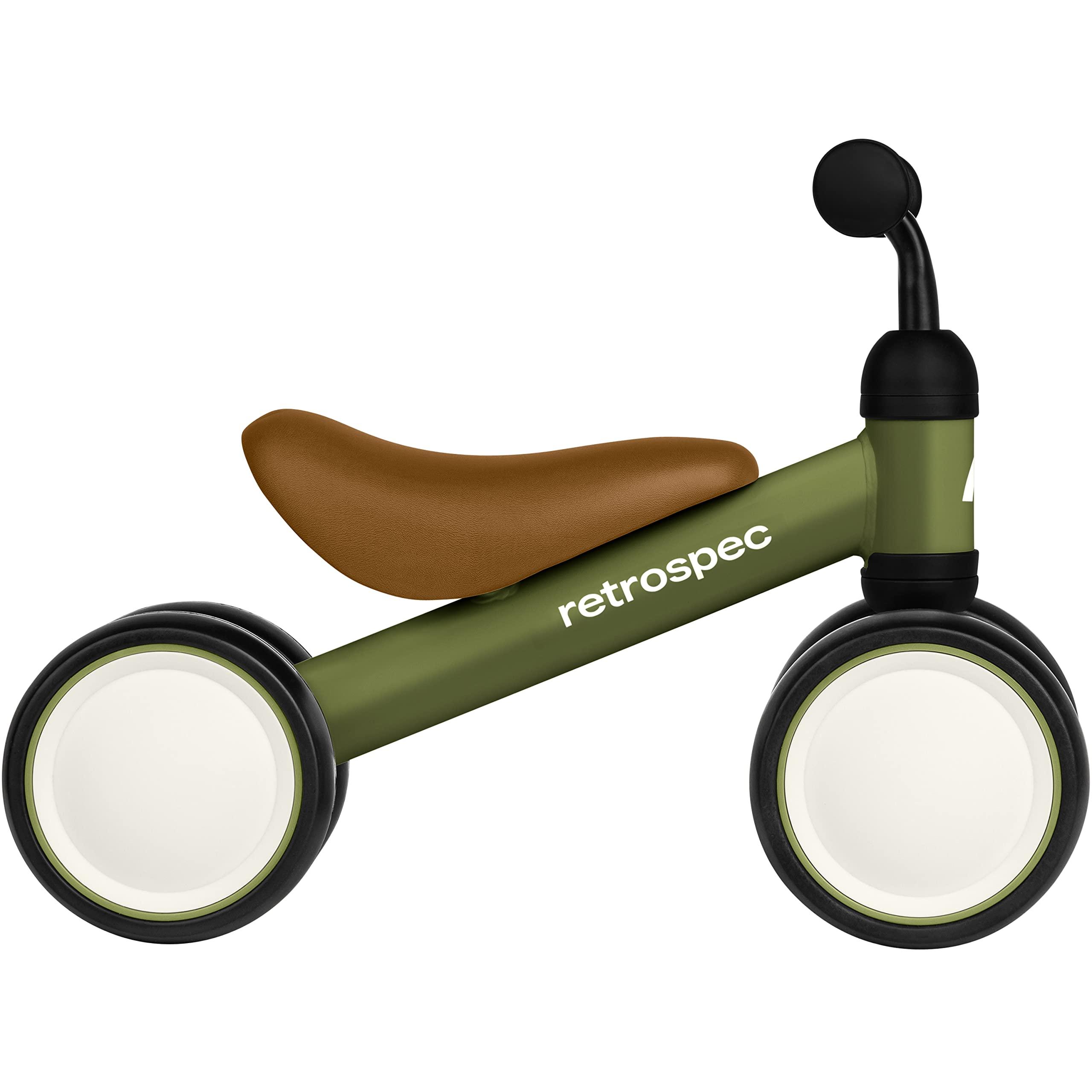 Retrospec Retrospec Chipmunk Plus Kids' Scooter & Cricket Baby Walker Balance Bike - Height Adjustable 3 Wheel Scooters with Foldable Seat and LED Lights - Ages 12-24 Months to 3+ Years
