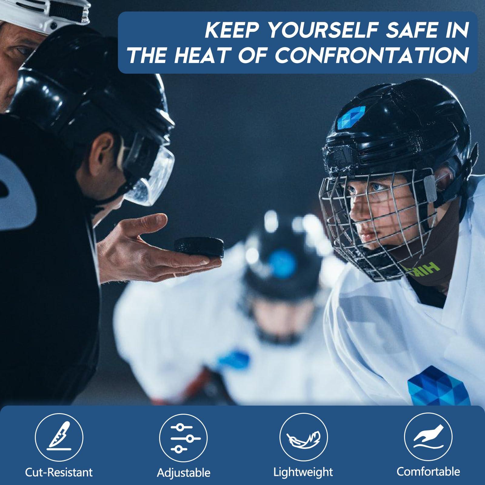 Hikeen Hikeen Hockey Neck Guard,Premium Cut Resistant Neck Guard,Adjustable & Soft Hockey Neck Protector,Optimal Safety Ice Hockey Protection Equipment for Youth Adults and Kids