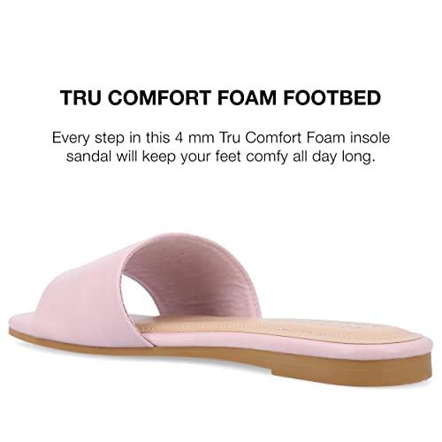 Journee Collection Journee Womens Kolinna Tru Comfort Foam Slip On Flat Sandals