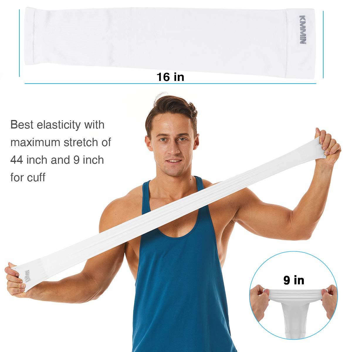 KMMIN KMMIN Arm Sleeves, UV Protection Sleeves for Driving Cycling Golf Basketball Cooling Arm Sleeves UPF 50 Sunblock Protective Gloves for Men Women Adults Covering Tattoos (Navy+White+Green+Beige)