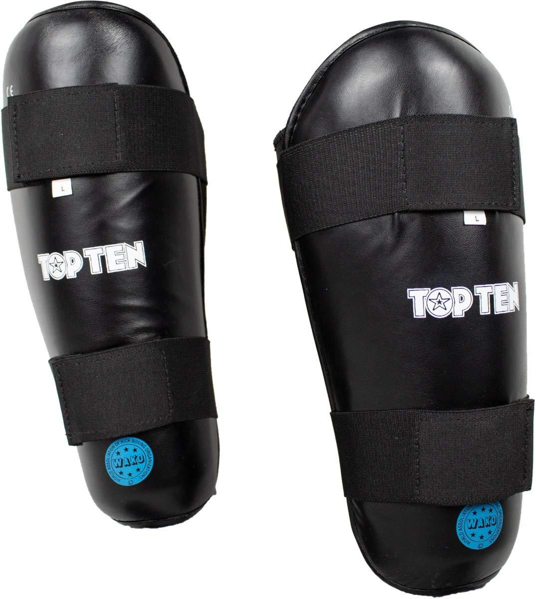 TopTen TopTen Wako Style Shin Guards Size S Black