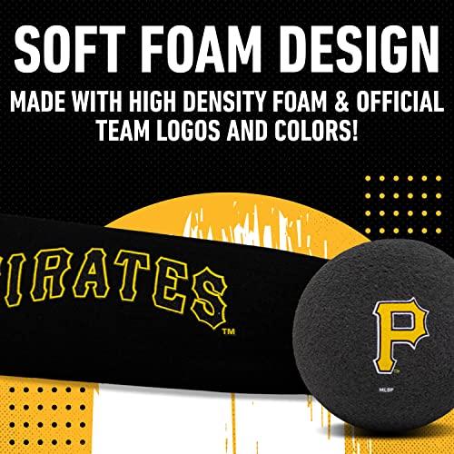 Franklin Sports Franklin Sports Pittsburgh Pirates Foam Bat & Ball Set - 21" Soft Jumbo Team Baseball Bat and Ball Team Logo - MLB Official Licensed Product