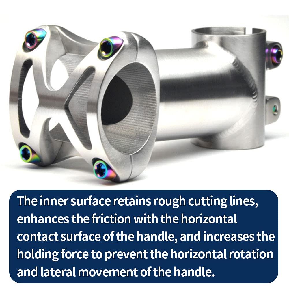 Chestnut-YX Chestnut-YX Titanium Bicycle Stem Bike Stem 25.4mm/31.8mm 5 Degree Bike Handlebar Stem for Mountain Bike Road Bike BMX MTB,Stem X Length 50/60/70/80/90/100/110/120mm (31.8mm, 100mm)