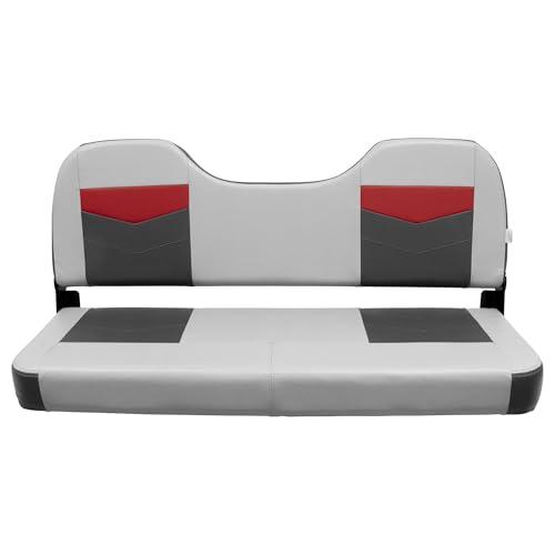 Wise Wise 3348-1881 Pro Angler Tour Series Bass Boat 48\" Fold Down Bench Seat, Marble/Regal Red/Charcoal