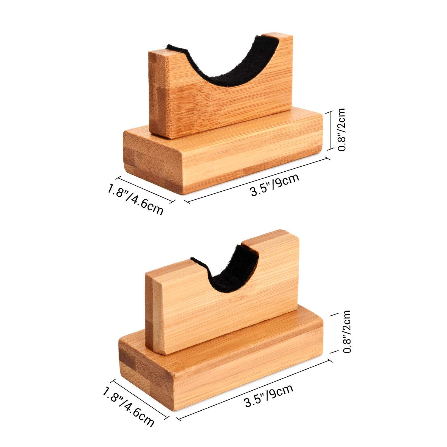 TOBWOLF TOBWOLF 2PCS Baseball Bat Display Case, Sturdy Baseball Bat Stand, Baseball Bat Display Holder, Baseball Bat Horizontal Rack, Baseball Bat Bracket - Burlywood