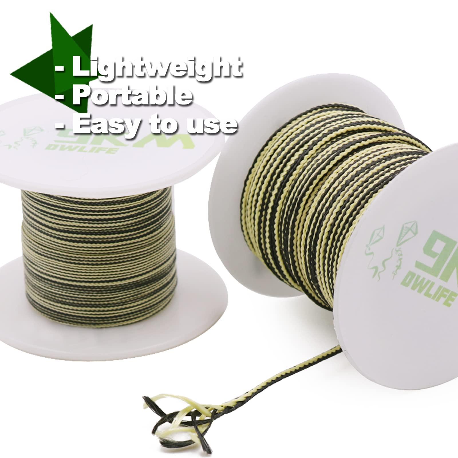 9KM DWLIFE 9KM DWLIFE Kevlar Line, High Strength, Abrasion Resistance, Flame Retardant, Fishing Assist Cord, Kite String, Model Rocket Shock, Hammock Tarp Ridgeline, Tactical Survival