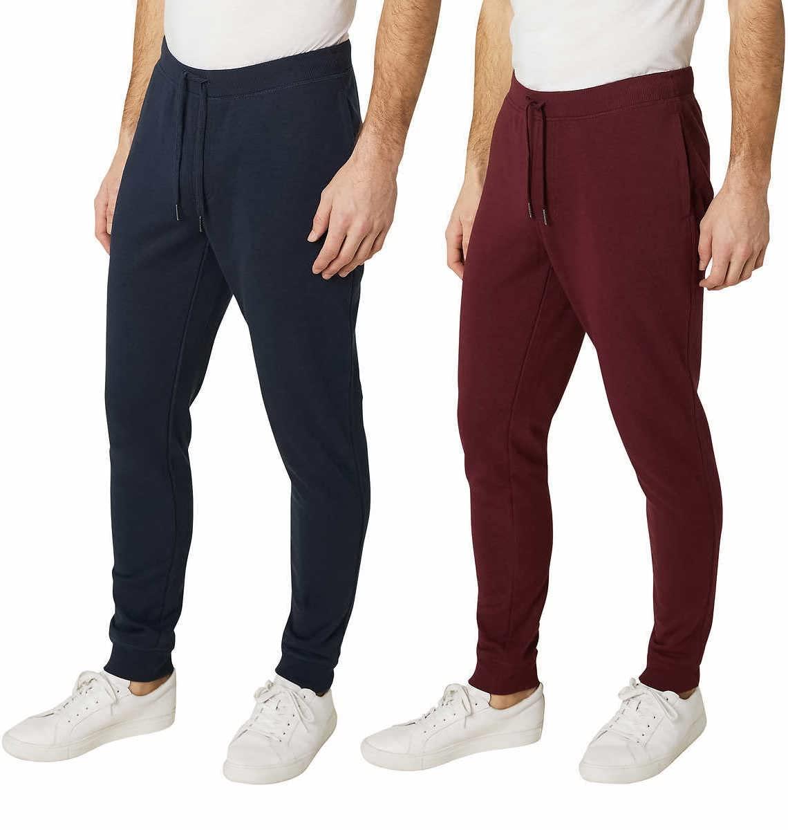 Weatherproof Vintage Weatherproof Vintage Mens 2 Pack Midweight Everyday Fleece Jogger (as1, Alpha, 3X_l, Regular, Regular, Wine/Blue Depths)