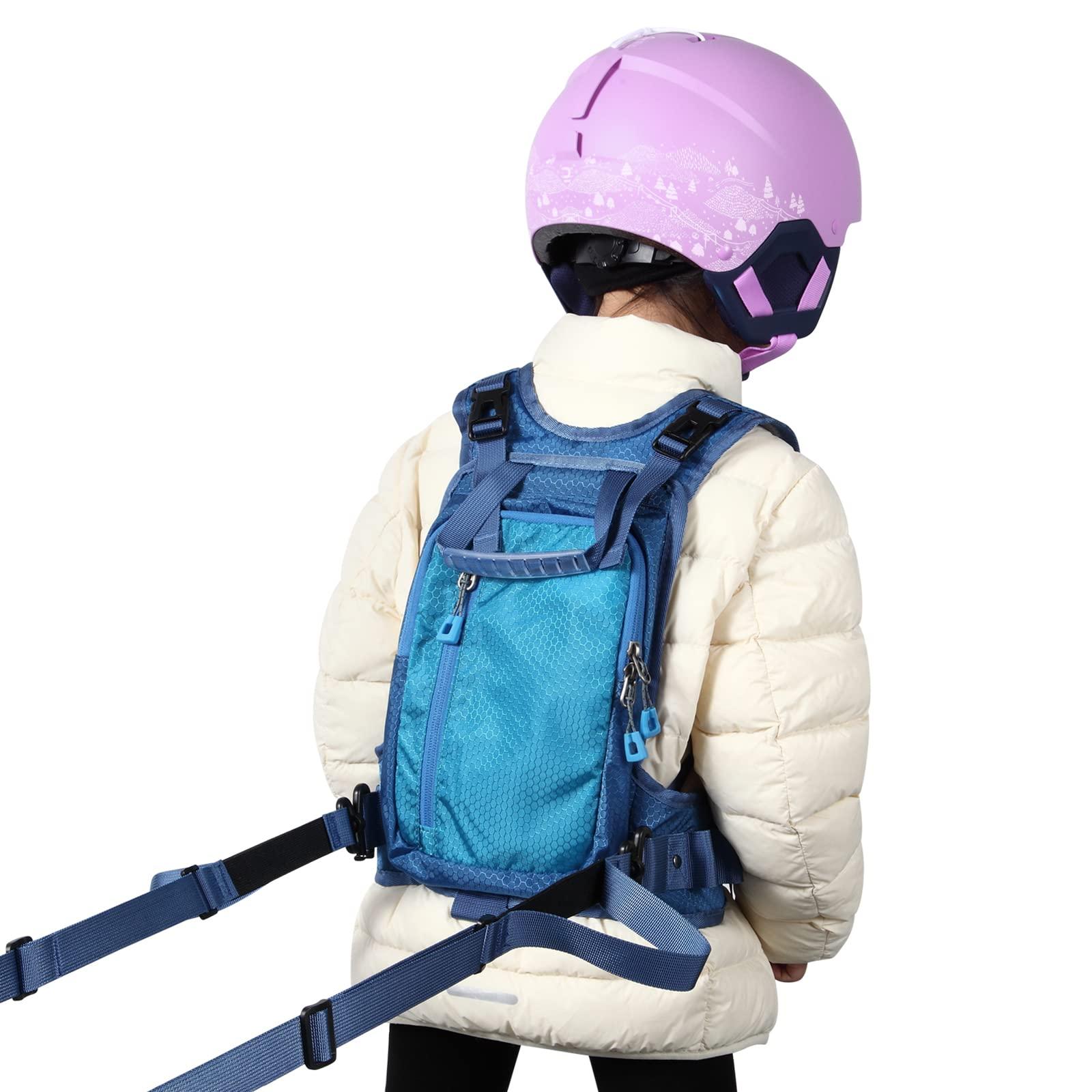 skiguard skiguard Ski Harness Trainer for Kids: Helping Toddler Learn to Ski with Support, Kids Ski Harness with Back Gripper Handle and Long Ski Leash, Child Ski Harness with Backpack for Age 2C8