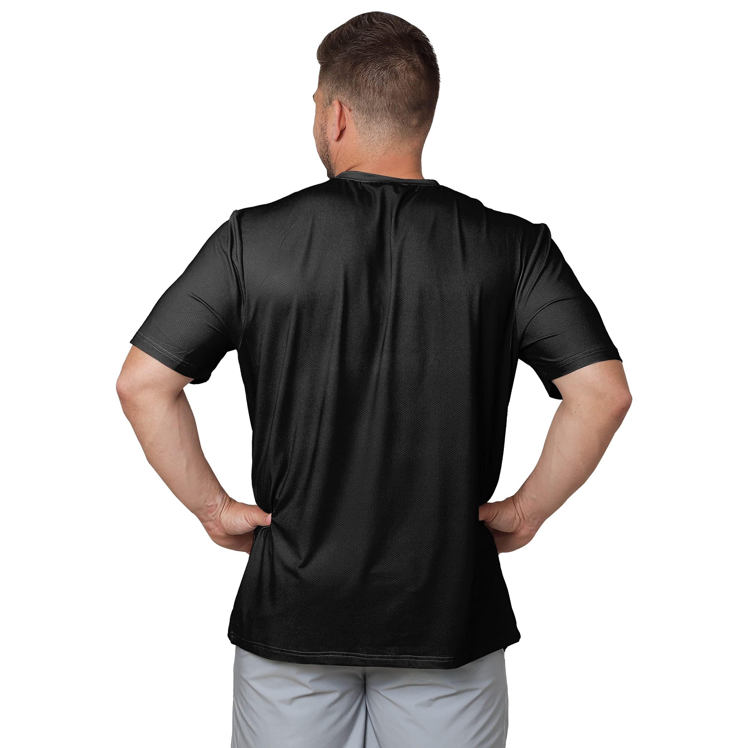 FOCO FOCO Kansas City Chiefs NFL Mens Rash Guard Short Sleeve Swim Shirt - L