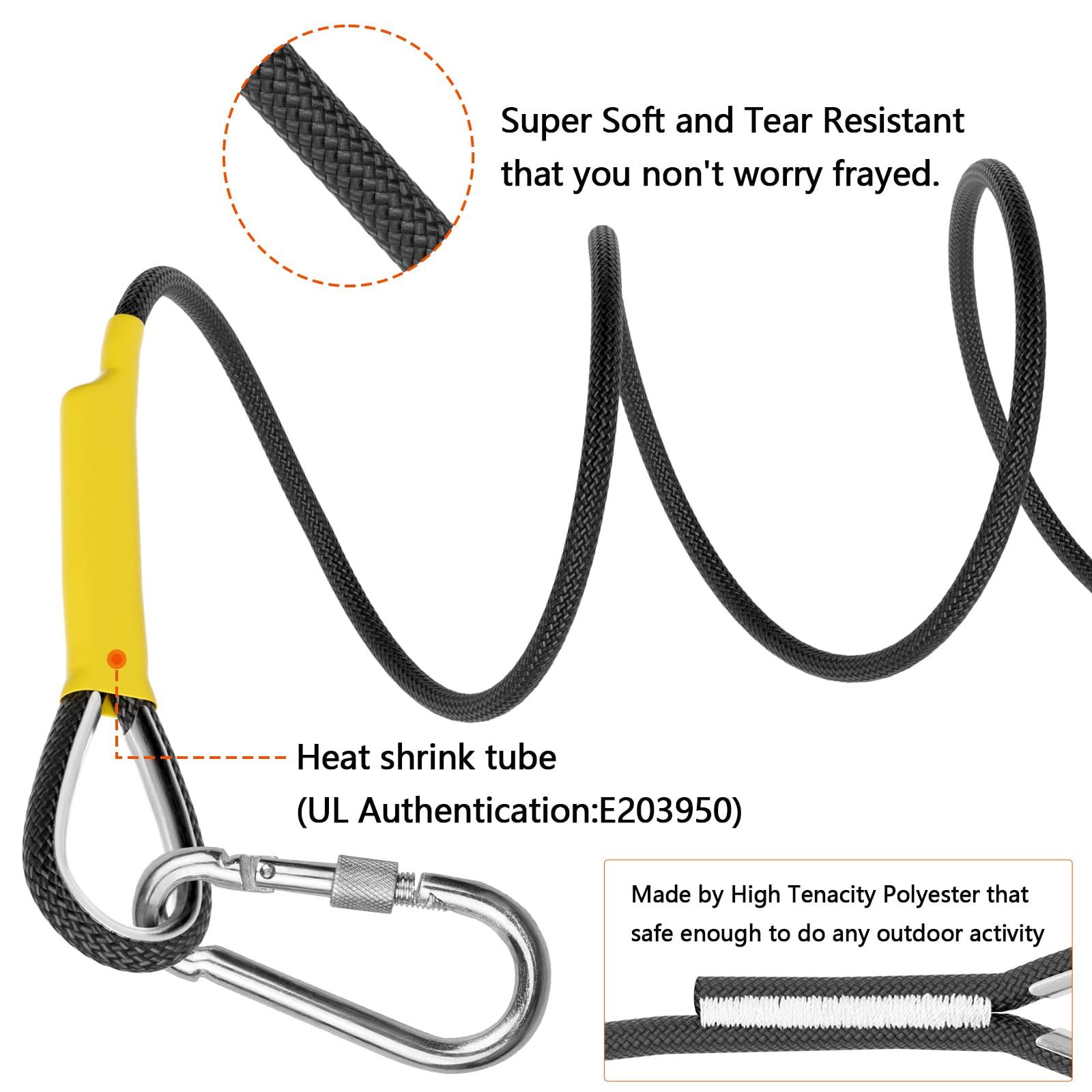 X XBEN X XBEN Outdoor Climbing Rope Rock Climbing Rope, Escape Rope Climbing Equipment Fire Rescue Parachute Rope (230 Foot) - Black