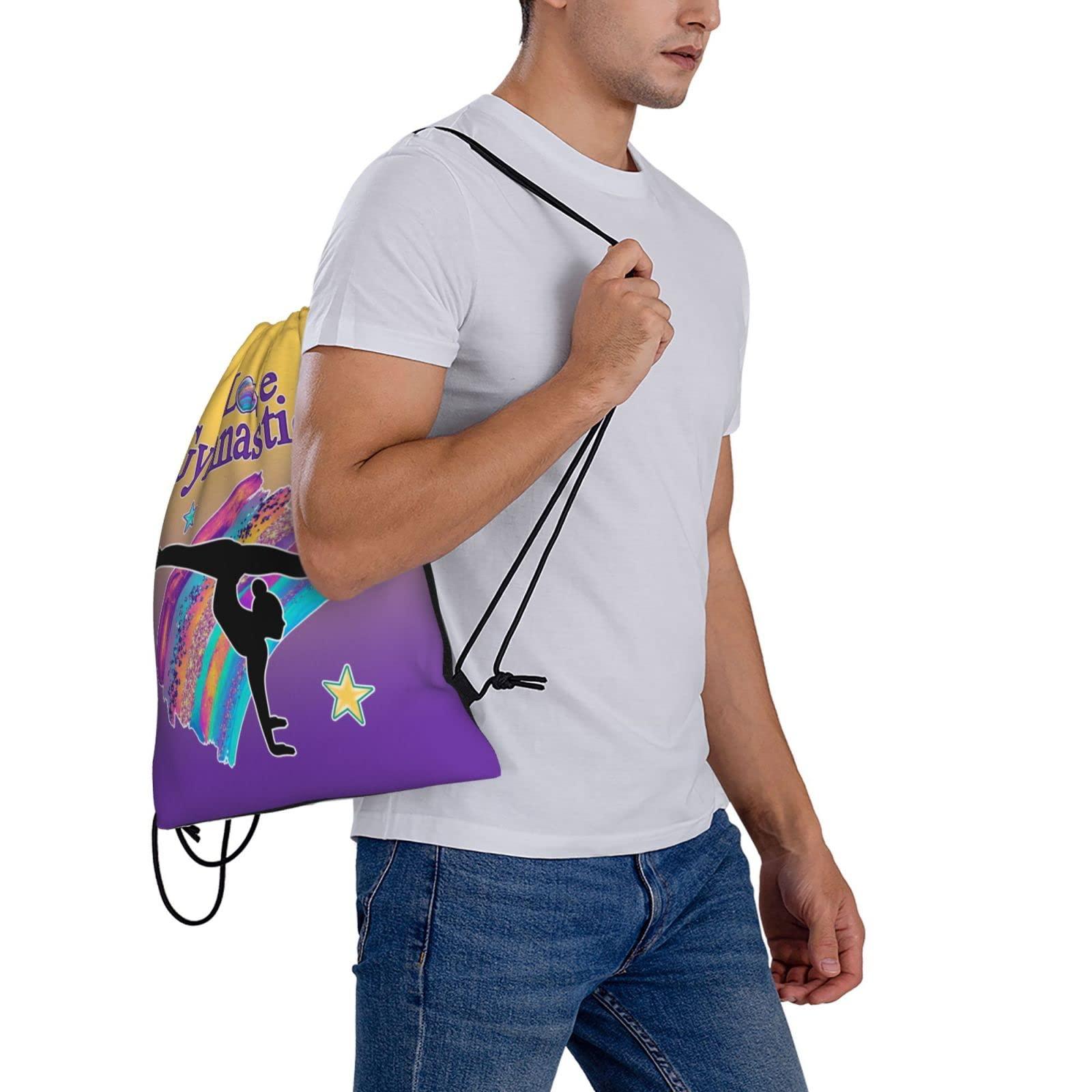 LULYKINI LULYKINI Gymnastics Drawstring Bags For Women Gymnast Drawstring Backpack Water Resistant String Bag Sports Gym Bag